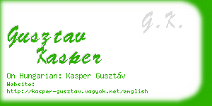 gusztav kasper business card