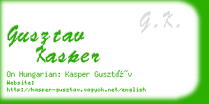 gusztav kasper business card